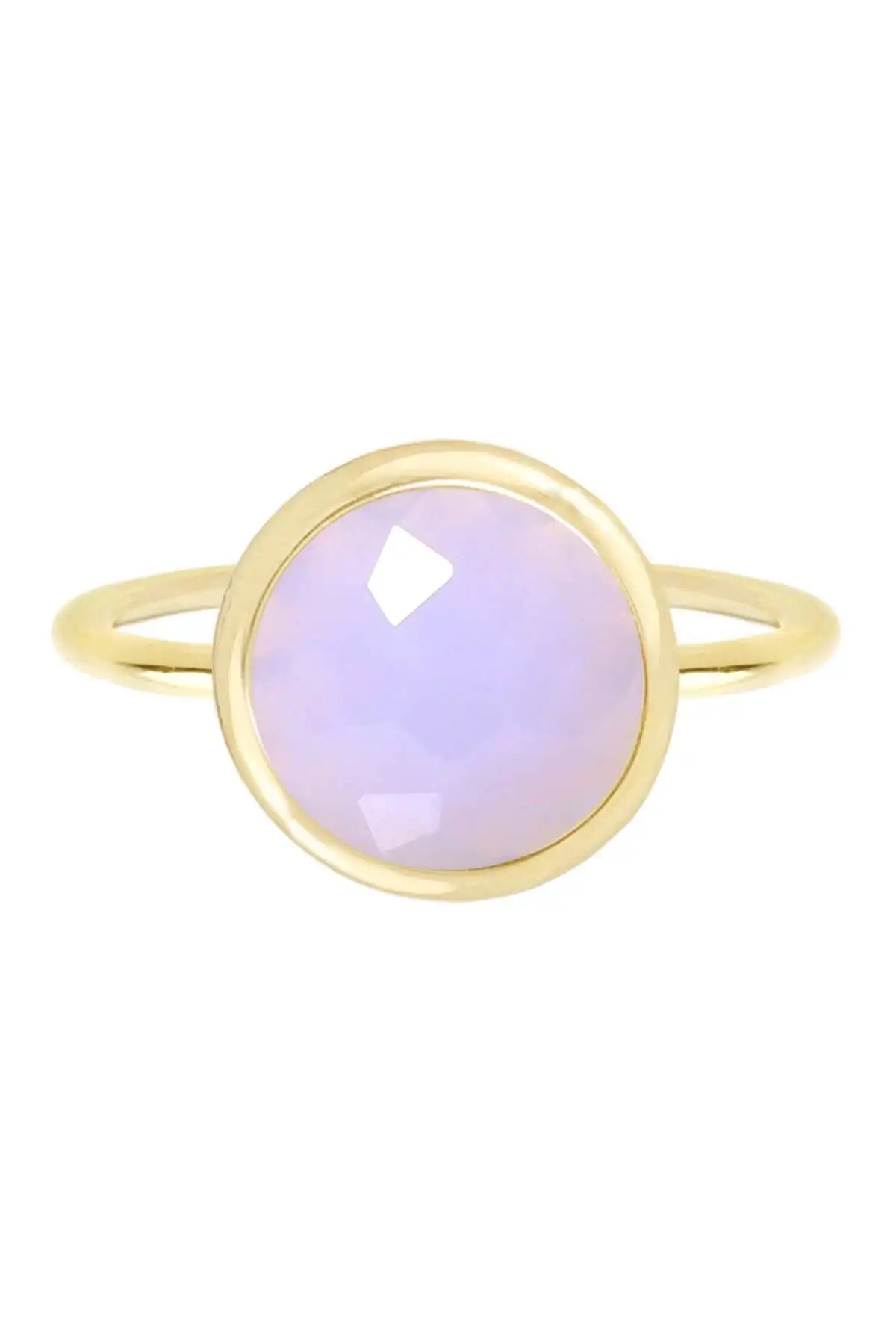 

Natural Stone Blue Lace Agate Lollipop Ring