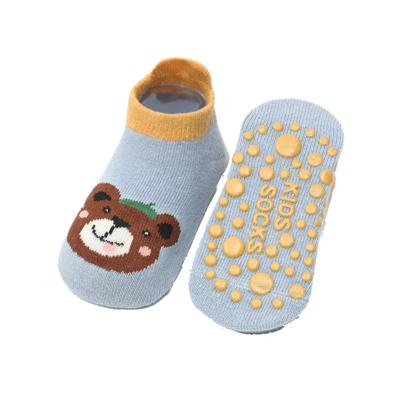 Cartoon Animal Four Seasons Anti-slip Kids Baby Tube Socks Cotton Newborns Boys Girls Learning Walking Non Slip Stocking