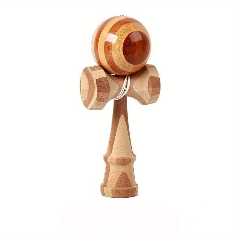 Kendamas Bambus DU Paint Outdoor Multifunktionaler Geschicklichkeitsball, Zaunreit- und Fangtrainingsball für Handkoordination – Detail 3