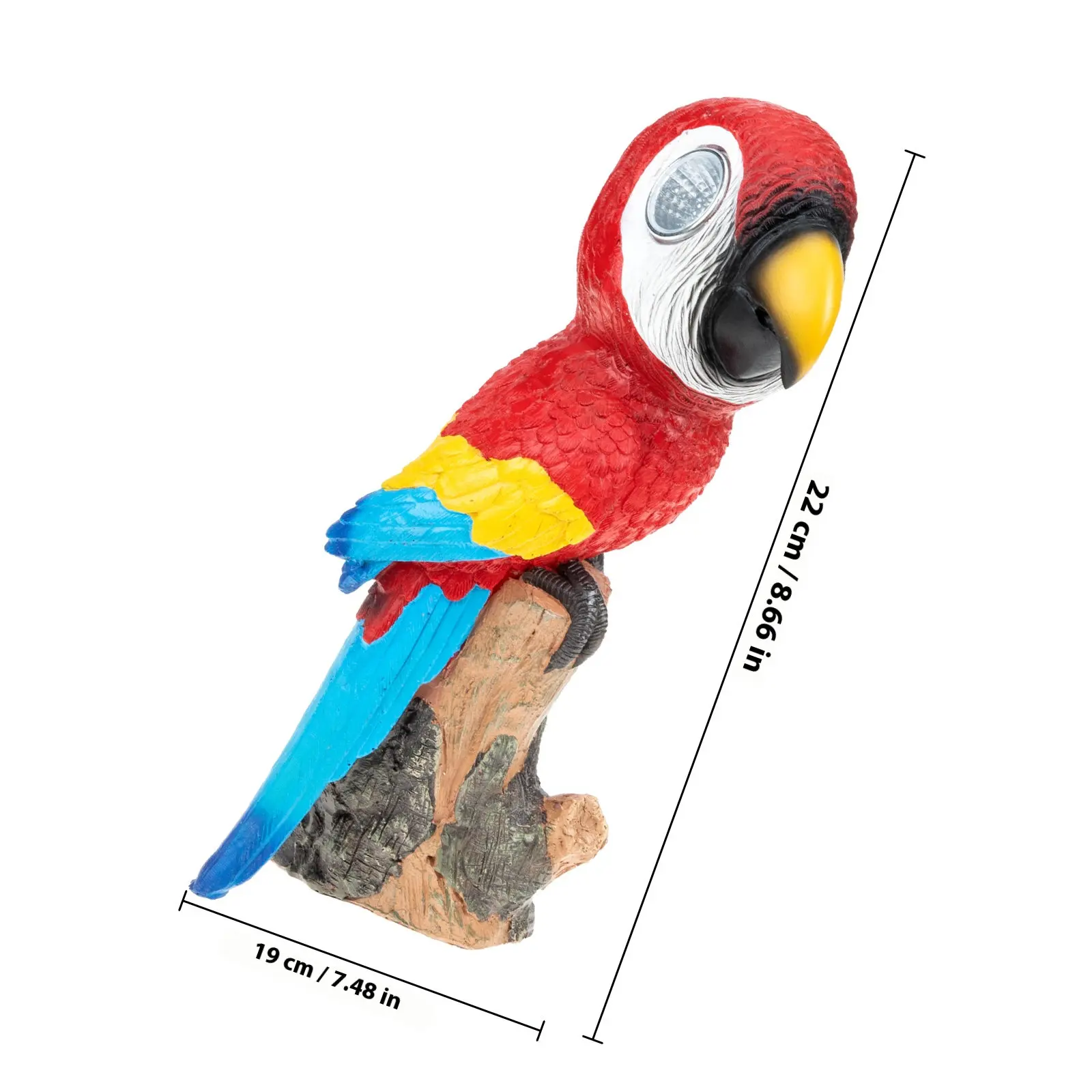 Garden Solar Glowing Ornament Resin Bird Adornment Decorative Outdoor Light for Patio Lawn Home Decor Warm Ambient Night