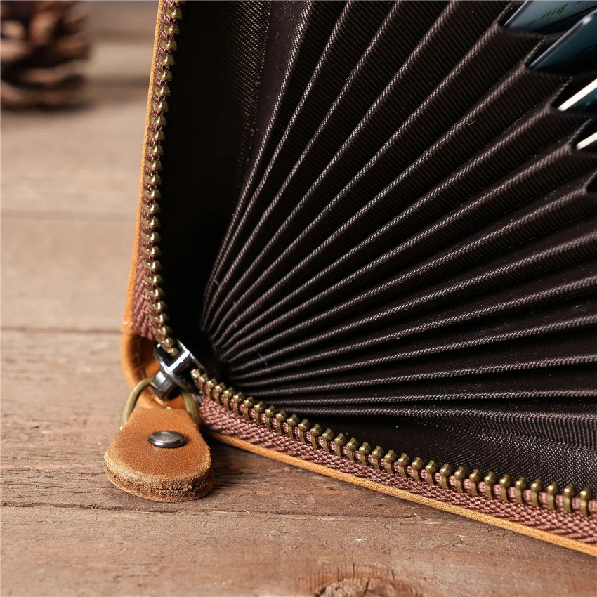 1121 Men's Genuine Leather Driver's License Coin Purse Organ Card Bag Retro Top Layer Cowhide Wallet