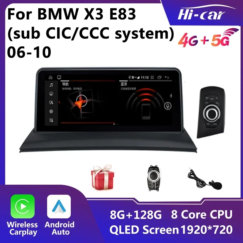 

Автомагнитола HiCar, 12,3 дюйма, для BMW X3 E83 06-10, GPS E46