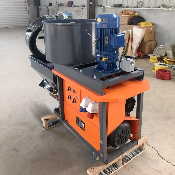 Paint Mortar Spraying Machine Cement Sprayer Plaster with Mixer for Interior Wall Floor Ceiling Roofs and Surfaces