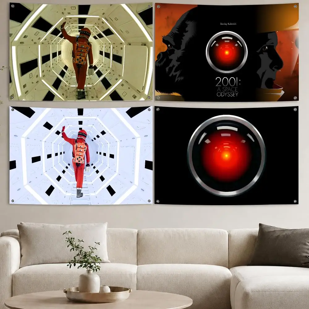 2001 A Space Odyssey Flags Aesthetic Wall Tapestry Printed Wall Hanging Living Room Party Outdoor Decor