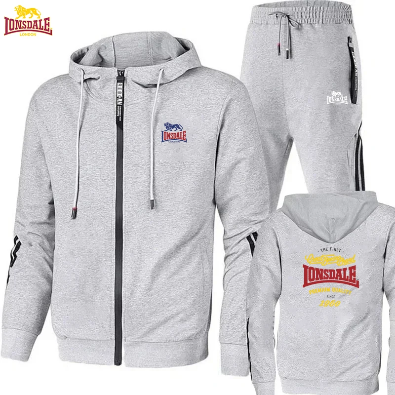 Men's Two-Piece Sportswear, Black T-Shirt and Pants, Casual Urban Style, Sportswear, LONSDALE Print from Spring/Summer 2026 view 6