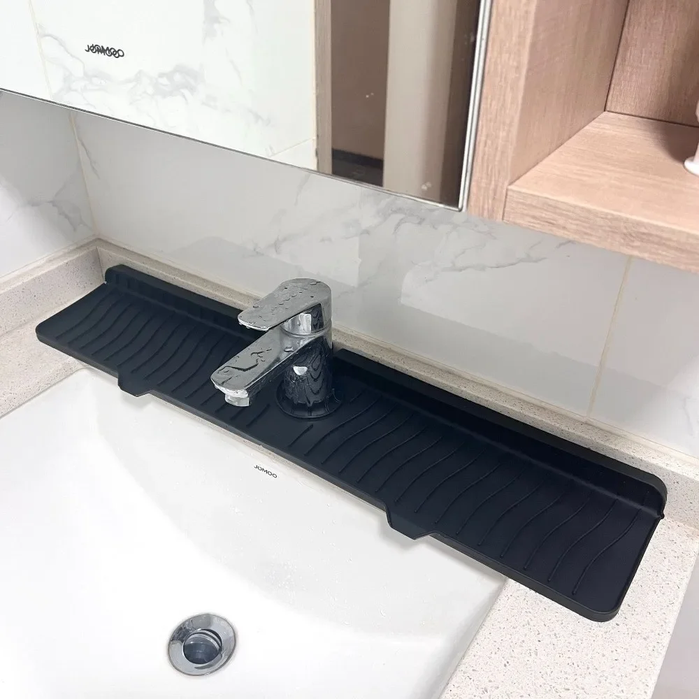 

Силиконовый коврик для брызг для крана, несколько размеров, легко чистящаяся подставка для брызг на столешнице, нескользящая защита для слива и сушки, для использования на кухне