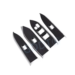 GDDT LHD Window Glass Switch Frame For Pajero V93 V95 V97 Glass Lifter Control For Montero V98 Carbon Window Switch Cover