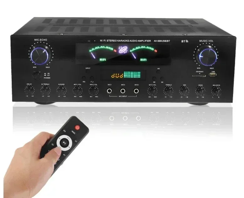 Remote Control Bluetooth 7 Channel Audio Power Amplifier AV Amp Speaker Support FM USB SD Cards HOT SALES