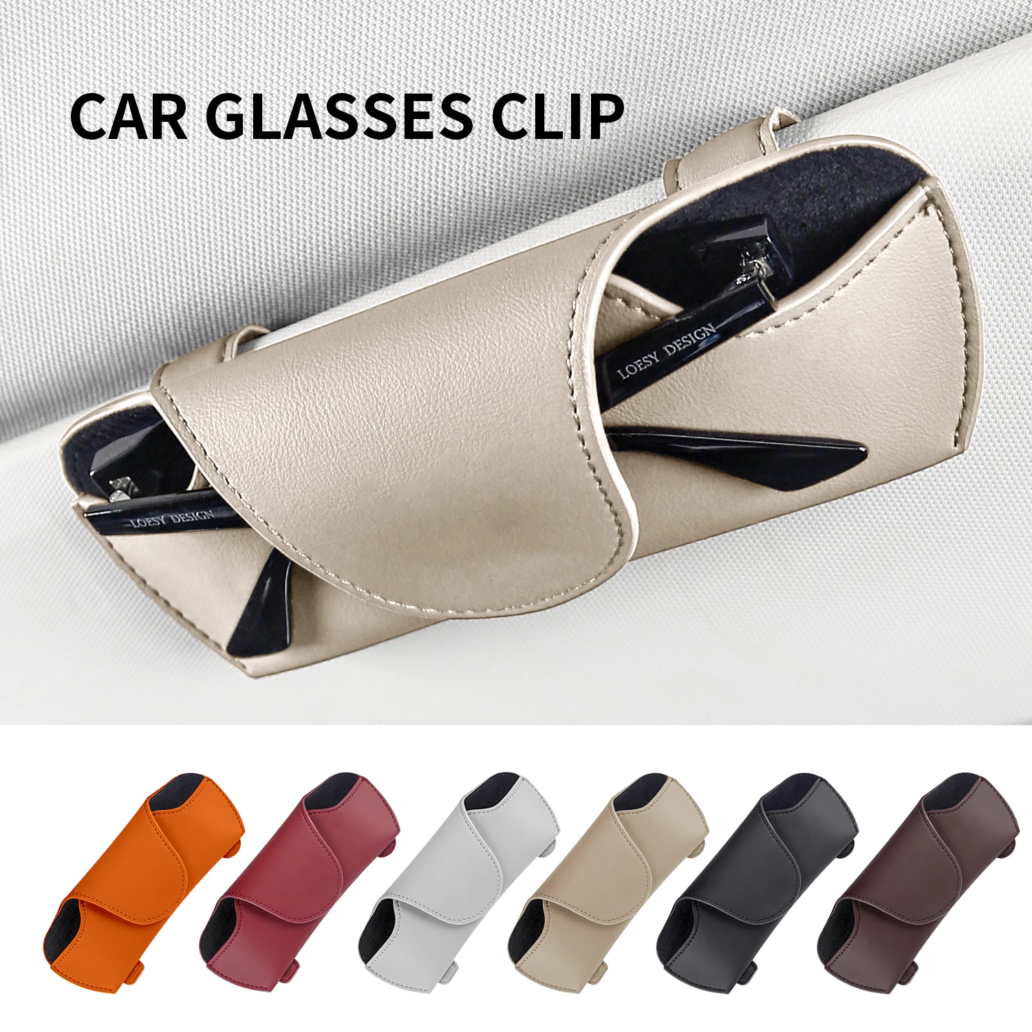 

Suitable for Buick Enclave Encore GX Verano Excelle LaCrosse Regal Enclave car glasses clip Nappa leather car sunshade glasses