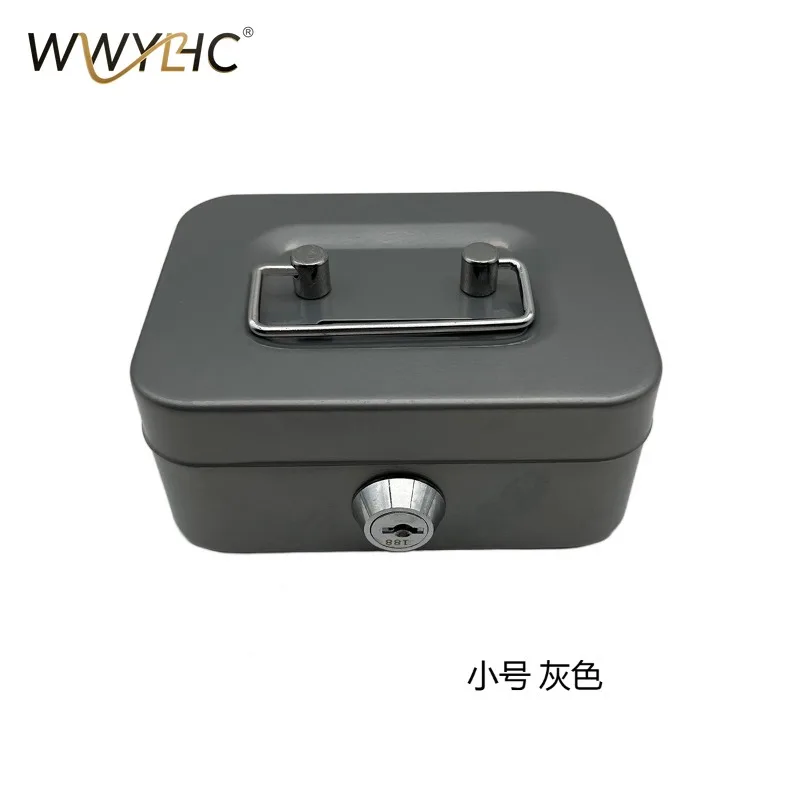 Portable Storage Box with Key Lock, Suitable for Saving Coins in Small and Large Household Safes