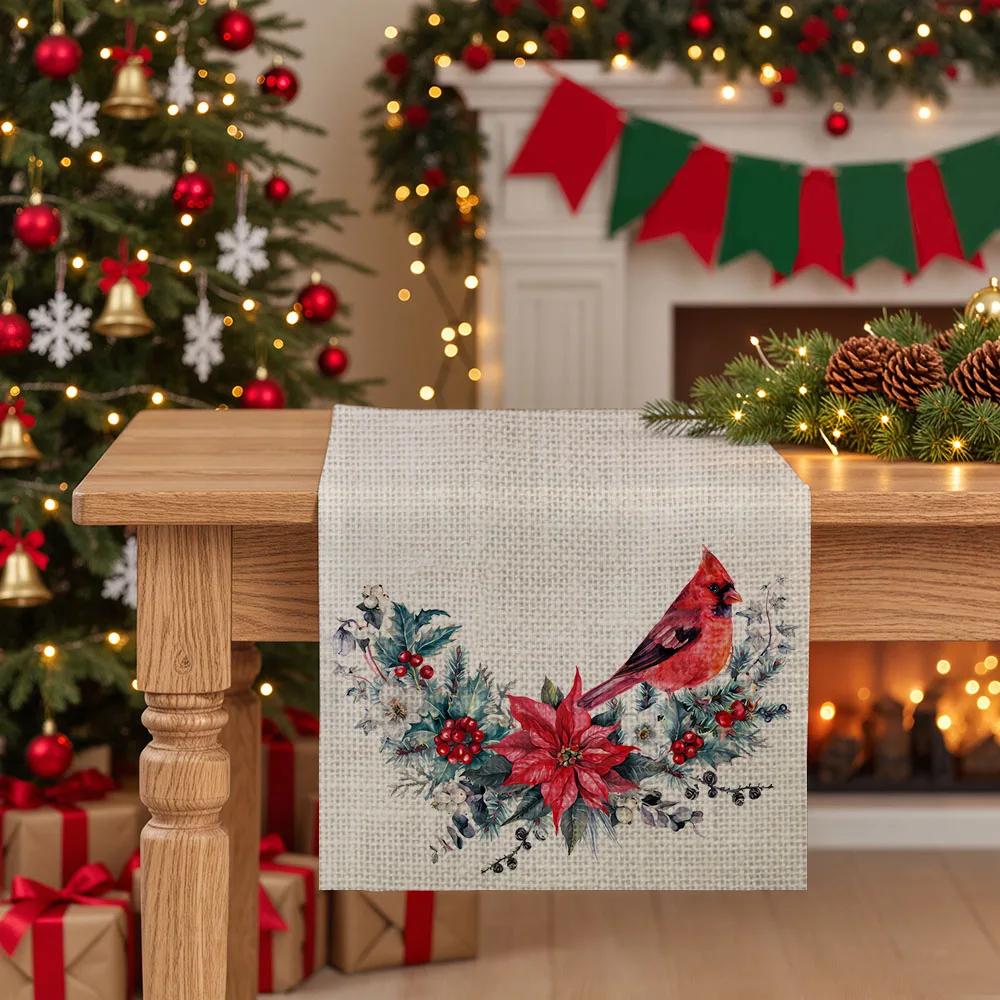

Christmas table runners winter Table decoration and accessories for Festival home decor party tablecloth