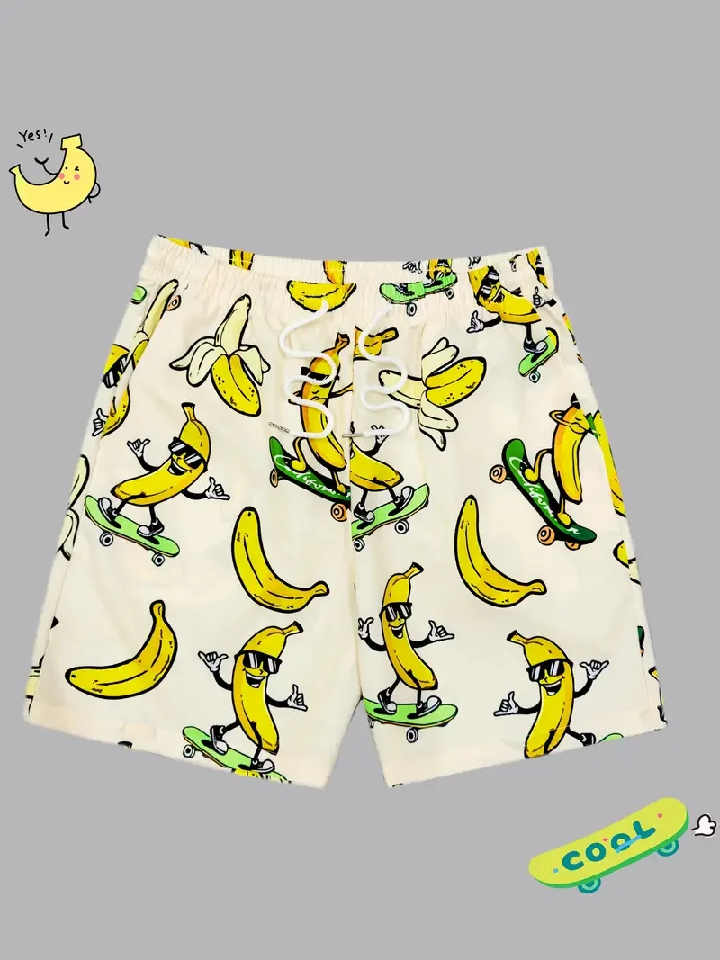 

2025 New Men's Fashion Printed Shorts Light Luxury Street Hip Hop Daily Breathable Trend Premium