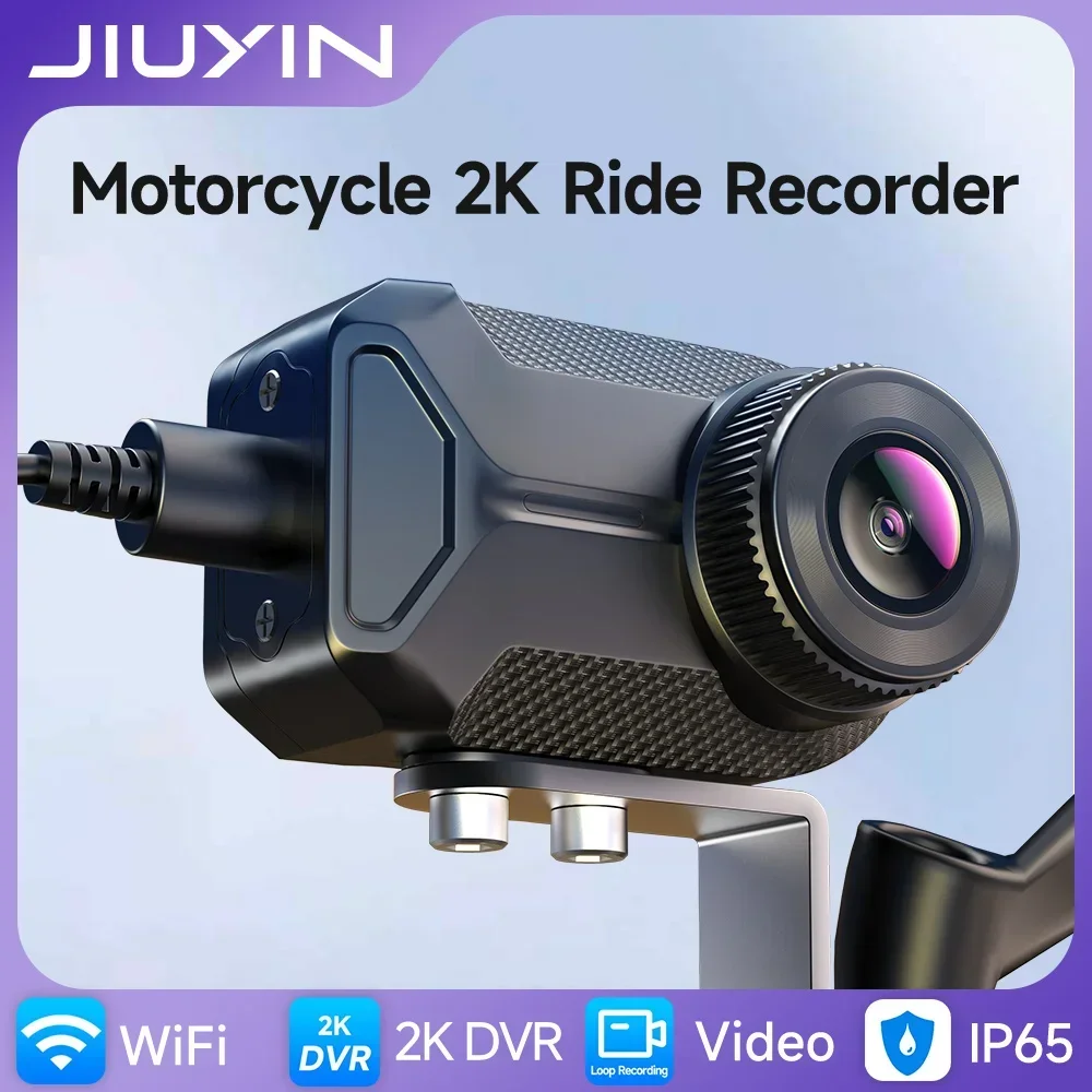2K HD Motorcycle Driving Recorder 140° Wide Angle Camera Mountain Electric Bicycle Motorcycle Helmet Camera Outdoor Black Box
