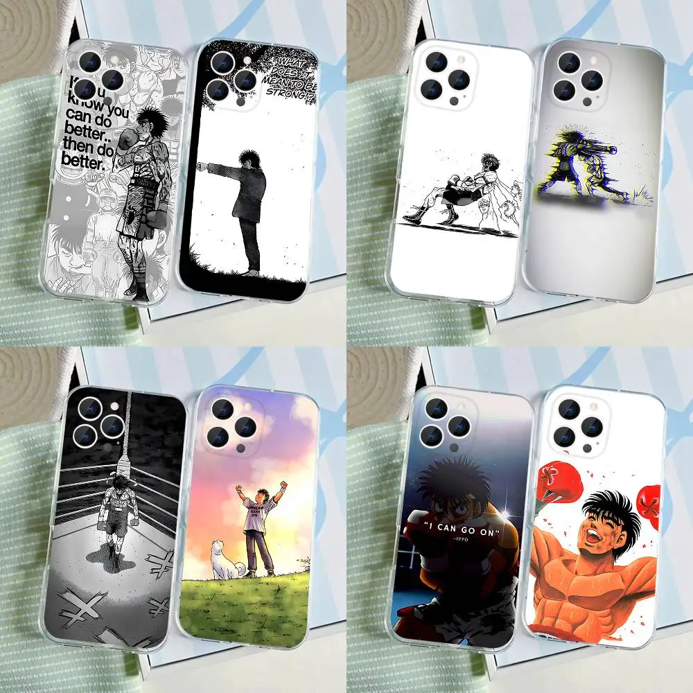 

Boxing Hajime no Ippo Makunouchi Transparent soft case for iPhone 17,16,15,14,13,12,11,Pro,Max,Plus, X,XS,XR,SE4,E Mini