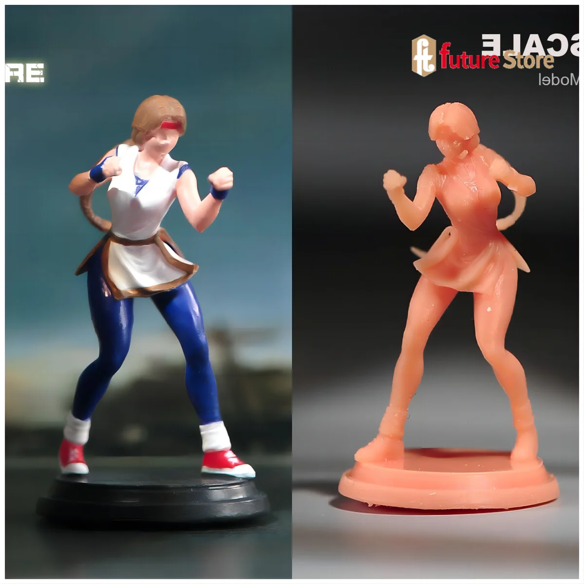 

ANT Resin 3D Print 1/87 1/64 1/43 1/24 1/18 Boxing Girl Diorama Figure Model Miniature Creative Photography Cars Vehicles Toys