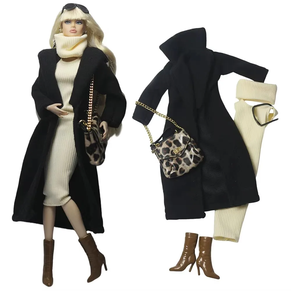 Handmade Babi Clothes Leather Clothing Outfit Overcoat for 11.5 Inch 30cm Doll BJD Clothes Many Style Gifts for Doll Accessories