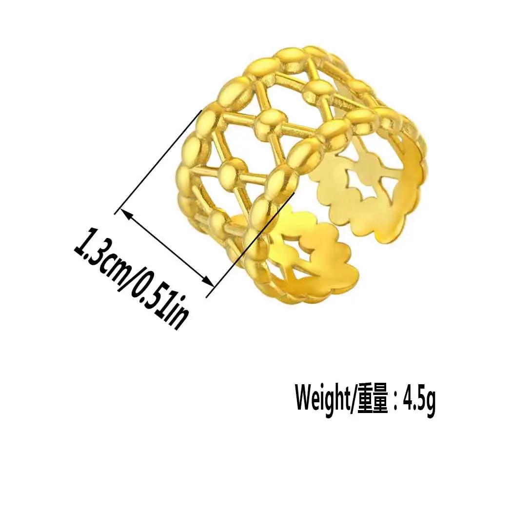 Kinitial Geometric X Symbol Beaded Band Ring Women Female Statement Jewelry Open Wedding Ethnic Rings