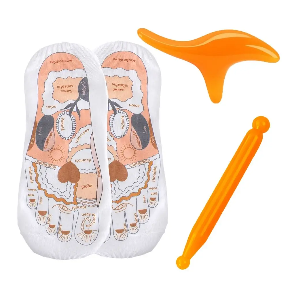 

with Trigger Point Massage Tool Reflexology Socks Acupoint Triangle Massager Massage Stick Foot Massage Socks Health Improvement