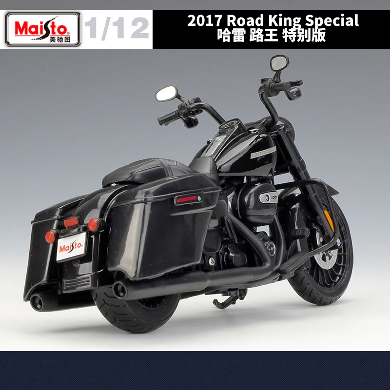 Maisto 1/12 Harley Davidson Road King Special 2017 Motorcycle Model Toy Vehicle Collection Shork-Absorber Off Road Toys Car