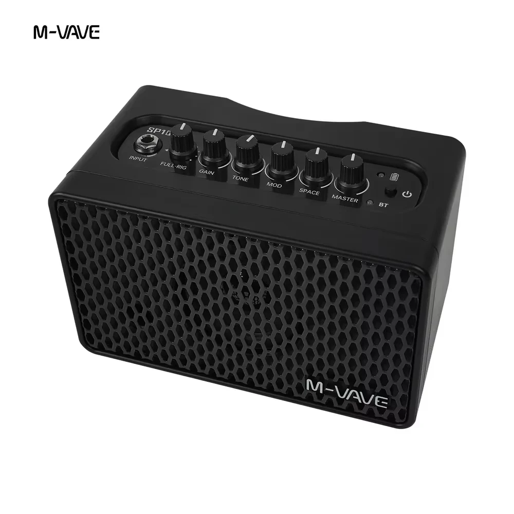 

M-VAVE SP100 Multi-Effects Guitar Amp Portable Bluetooth Speaker with USB/OTG Recording 8H Battery Pedal Support