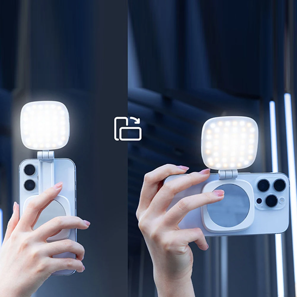 Magnetic Phone Selfie Light Mobile Phone Fill Light Rechargeable Pocket Light Portable Selfie Light for Makeup Photography