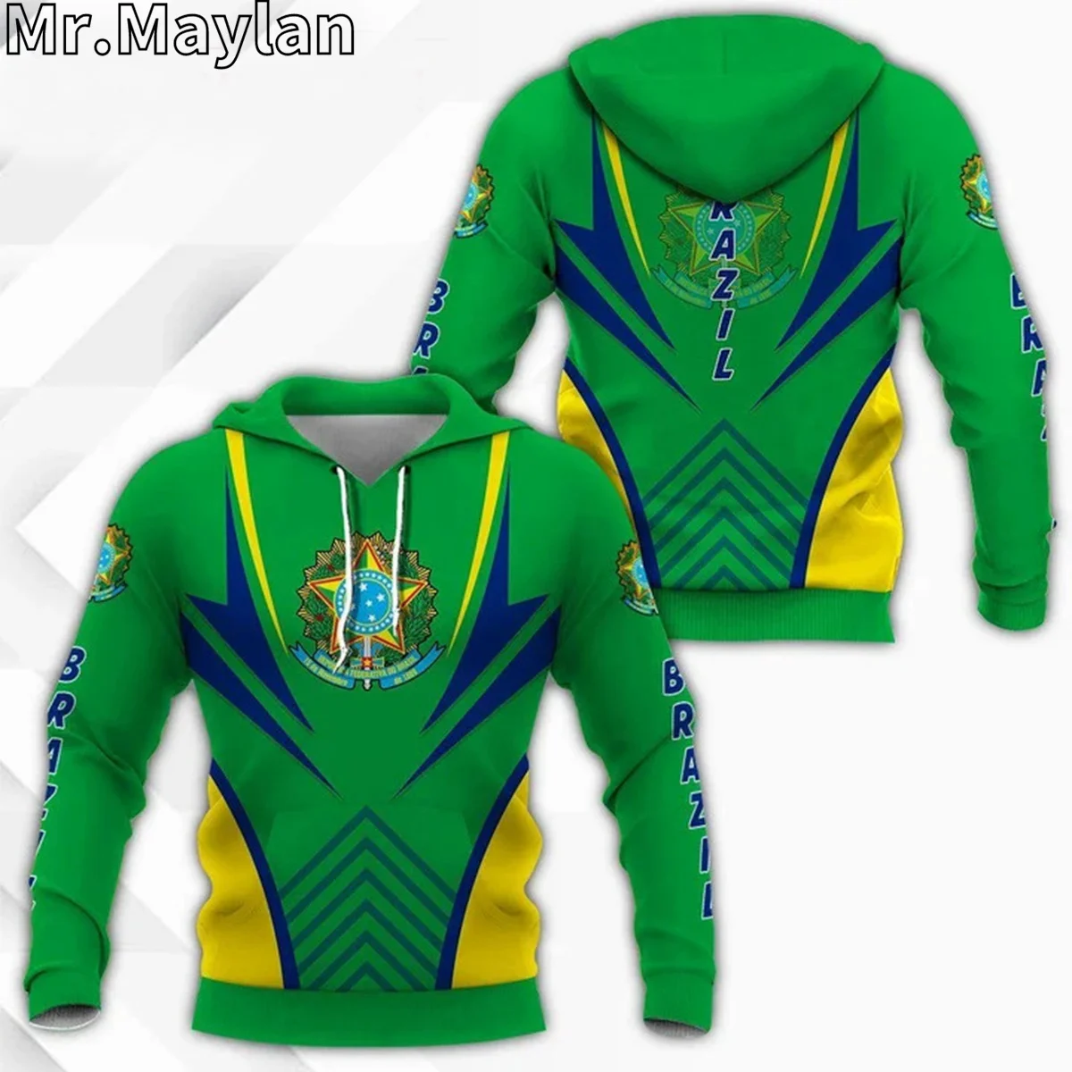 PERSONALIZED BRAZIL FLAG 3D Printed Jacket Men/women Hoodie Unisex Casual Streetwear Sweatshirts Pullover Sudadera Hombre JK056