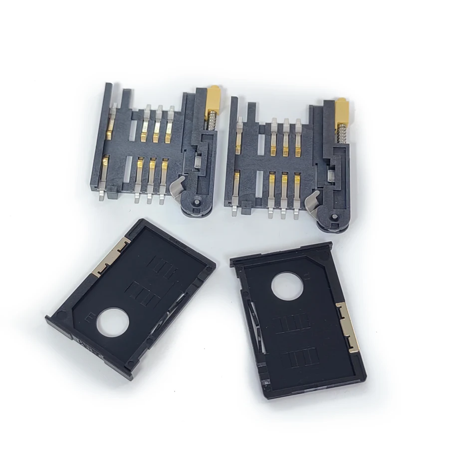 10PCS/Lot 91228-3001/91236-0001 SIM Card Holder Connector Slot 6+2P Drawer/Self-Push