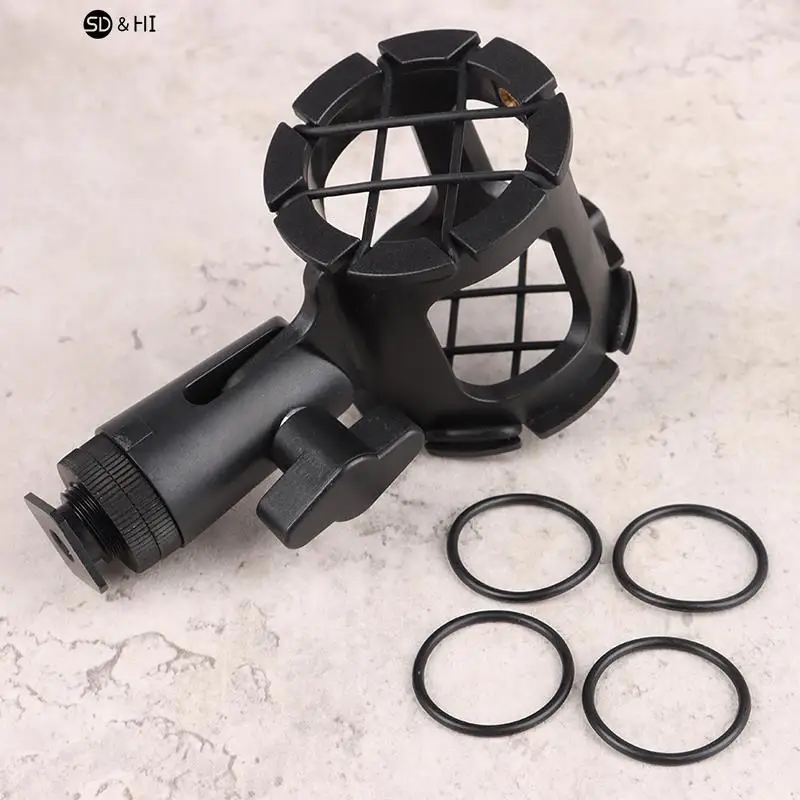 1Pc Small Hand-Held Microphone Shock Mount Camera Universal Microphone Suspension Shock Mount for Camera Shoes and Boompoles