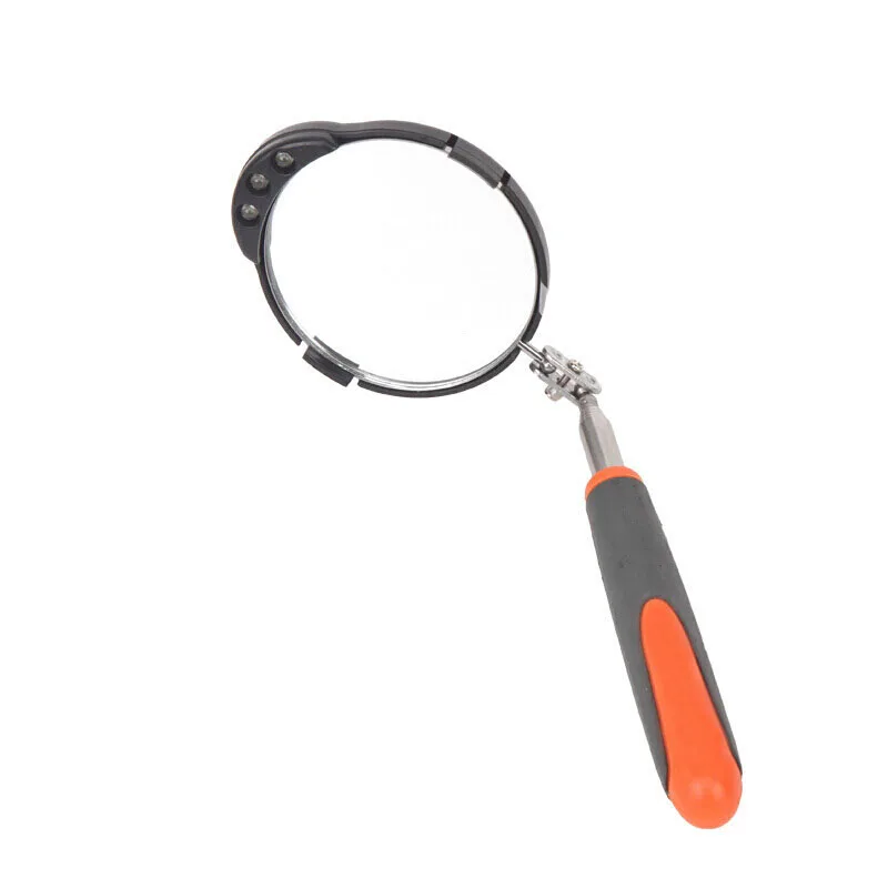 1pcs 760mm Adjustable Repair Vehicle Chassis Telescopic Inspection Mirror with LED Light 82mm