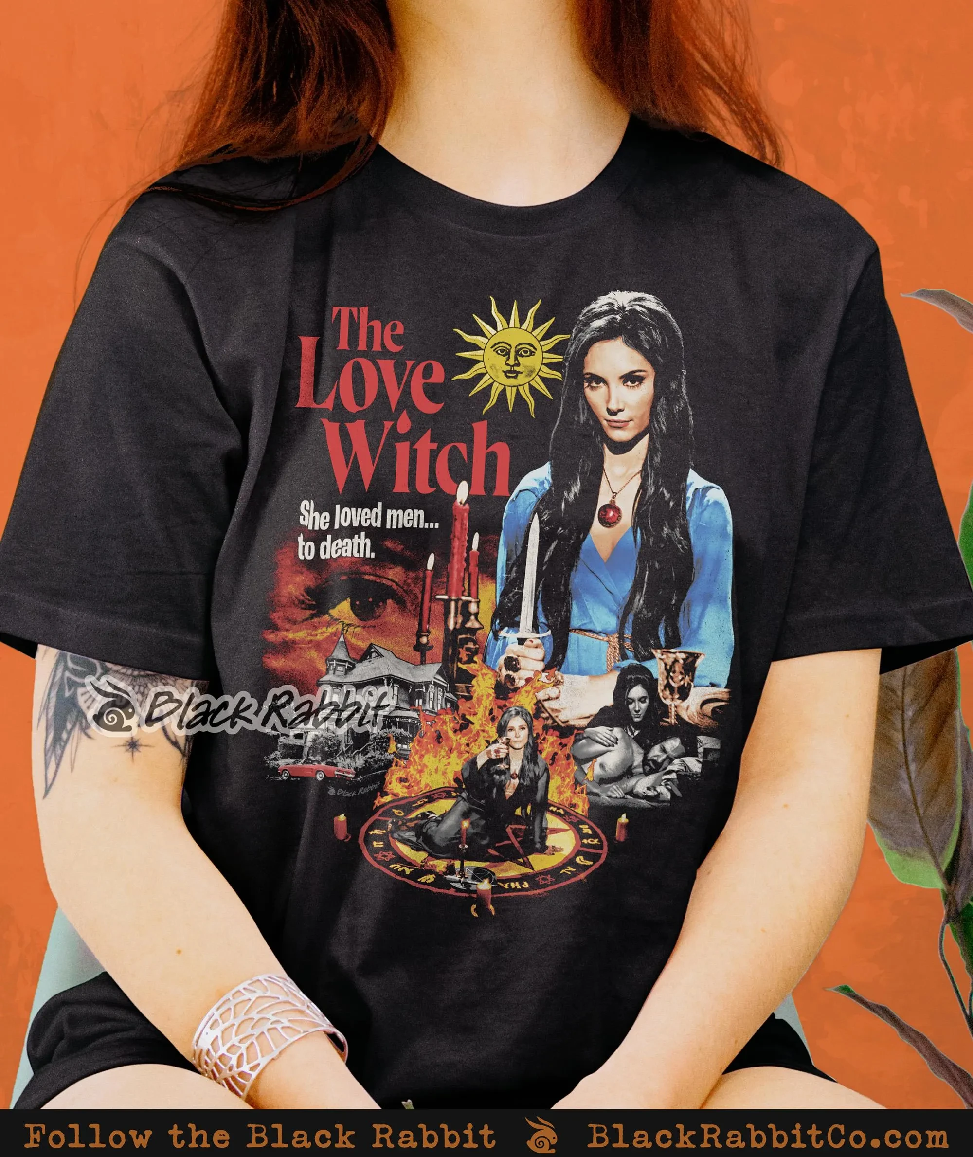 

Love Goddess Witch, She Loves Men To Death. Retro Classic Unisex T-shirt for Daily Wear with Short Sleeves