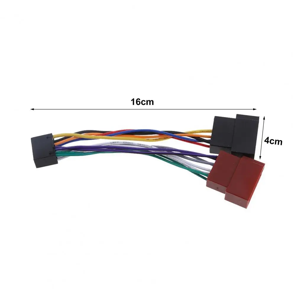 سلك تسخير محول ل كينوود/JVC سيارة ستيريو راديو ISO القياسية موصل محول 16 دبوس التوصيل كابل سيارة سلك كابل محول