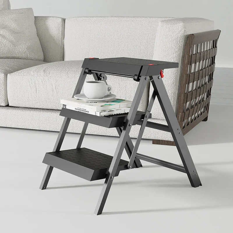 Thickened Two-step Straight Ladder Household Folding Ladder Stool Outdoor Car Washing Ladder Indoor Kitchen A-frame image 4