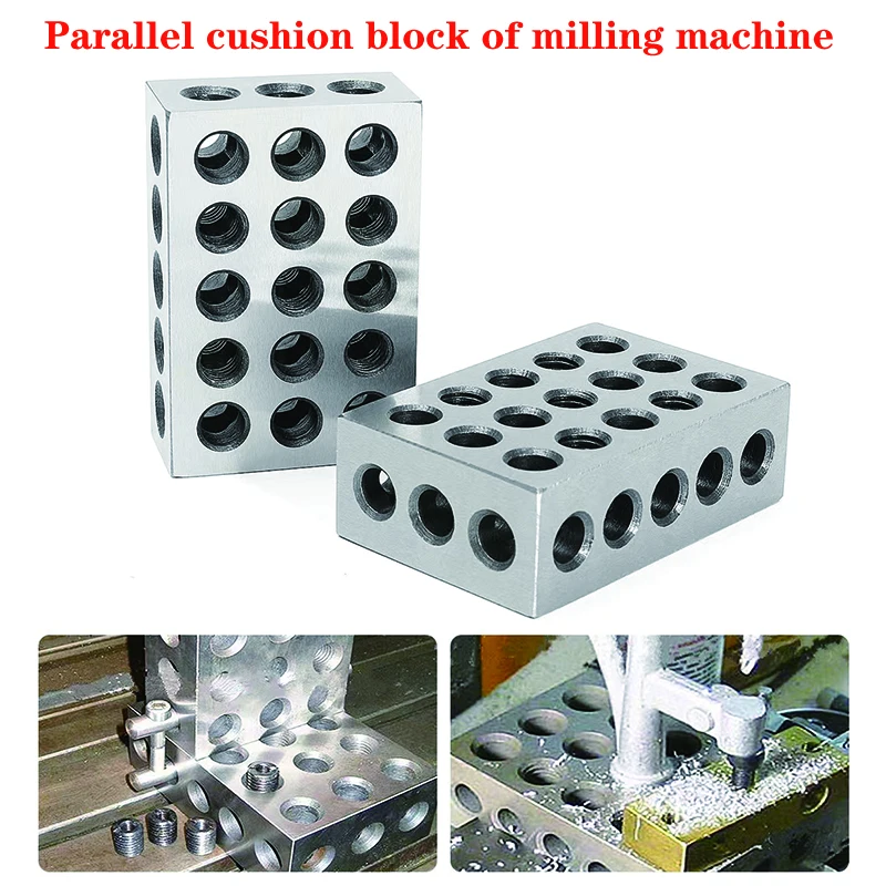 

Precision Blocks Hardened Steel 1-2-3 Blocks 0.0001" Matched Machinist 123 Milling Tool 23 Holes 25-50-75mm