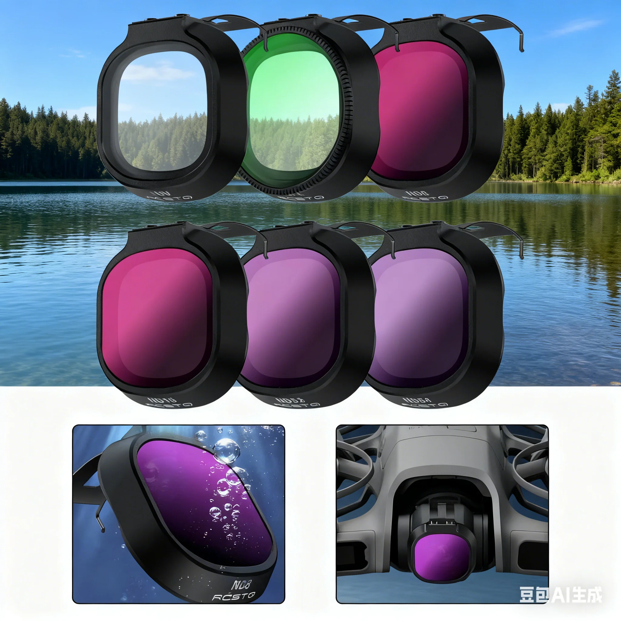 Ensemble de filtres ND/CPL/UV pour DJI NEO2, polariseur en verre HD multicouche, filtre de lumière douce pour accessoires de Drones à imagerie supérieure