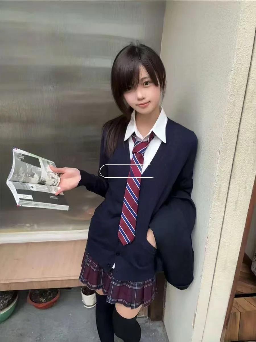 

Костюм College Sle JK20 orm, осенне-зимний женский комплект футболок на пуговицах, универсальная клетчатая юбка в стиле аниме для старшей сестры, ансамбль