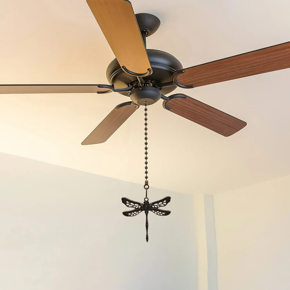 

2pcs Dragonfly Switch Pull Pendant Ceiling Fan Pull Chain Extension Decorative Metal Light Pulling Chain For Living Room Bedroom