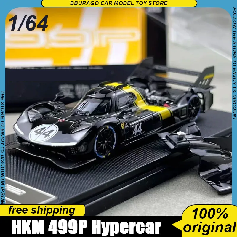 

New In Stock Hkm 1:64 499p Hypercar Le Mans 24h Diecast Car Model Multiple Livery Options Collectible Ornament Toys Gifts Kids