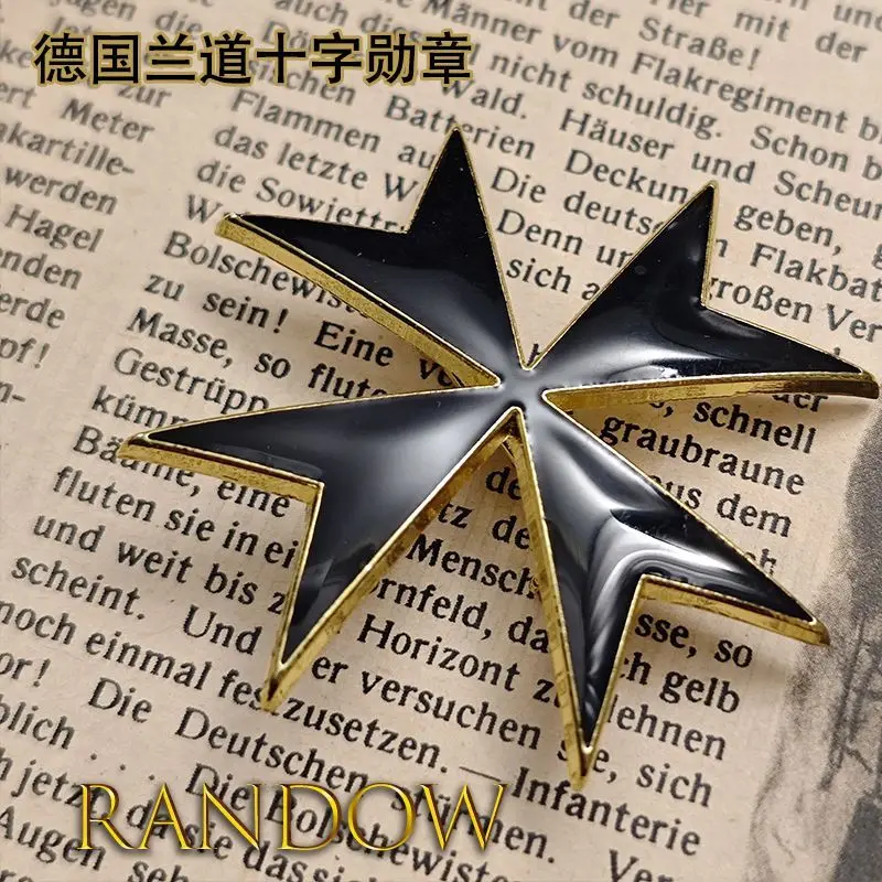 

Replica of the German Knight Landau Cross, Free Legion Black Malta Medal, replica