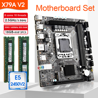 X79 motherboard LGA 1356 Set kit with Xeon E5 2450 V2 CPU 16GB (8GB*2) 1600MHz RAM Motherboard processor and memory kit x79