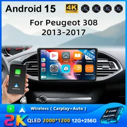 Android 15 Car Radio For Peugeot 308 T9 308S 2013 2014 2015 2016 2017 Navigation GPS Multimedia Video Player Stereo wifi DSP BT