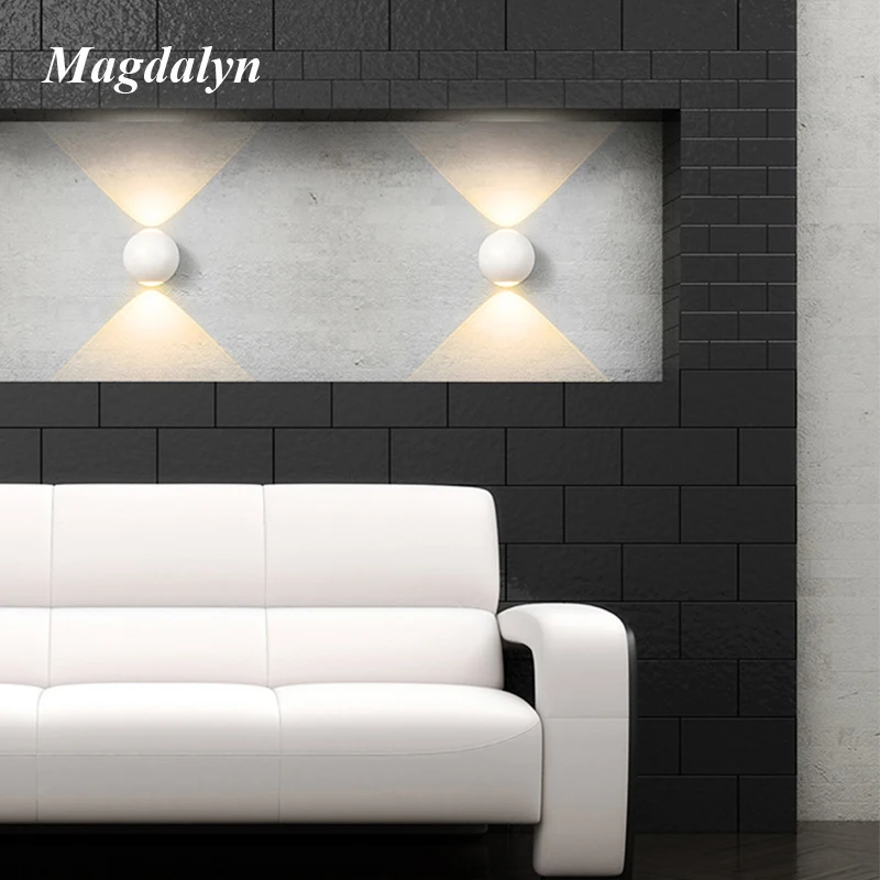 Imagem -04 - Magdalyn ao ar Livre Lâmpada de Parede Moderna Varanda Pátio Led Decorações Contemporânea Casa Ip65 Luzes Interiores à Prova Impermeável Água Alumínio