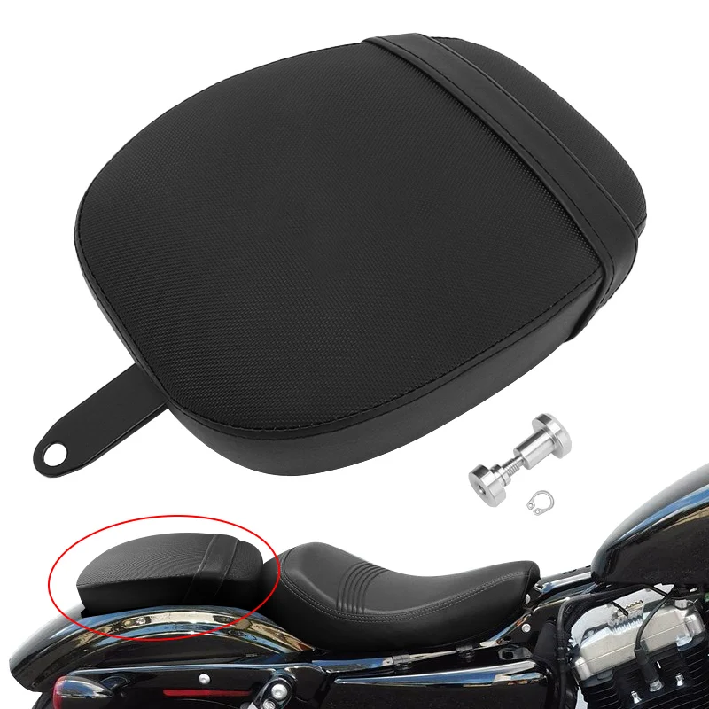 

Motorcycle Rear Seat Cushion Passenger Pillion Saddle Pads For Harley Sportster Forty Eight 48 72 2010-2015