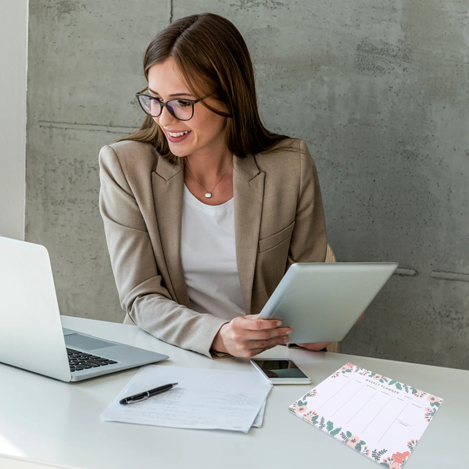 

Еженедельный блокнот-планер с отрывными листами, простой дизайн, ежедневный расписание, список дел, еженедельное планирование, настольный планер для студентов и офиса