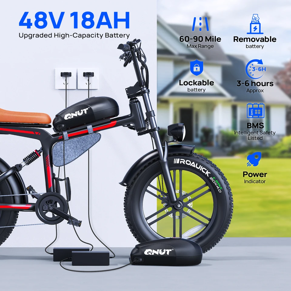 1500W Mountain Electric Bike for Adults, 48V 18Ah Battery Electric Bike, Max Speed 27MPH Adult E-bike image 4