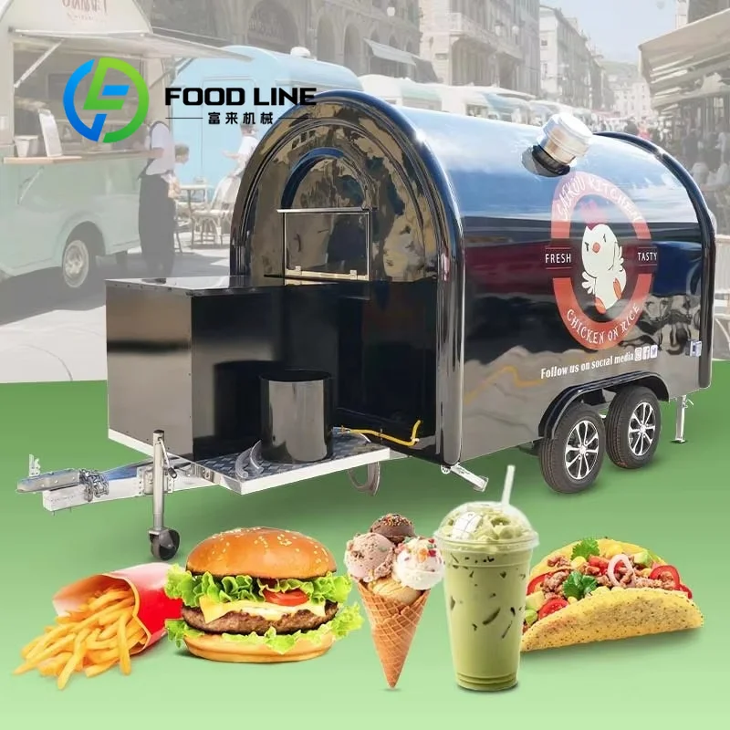 Charcuterie Mobile Street Food Stand Fruit Coffee Boba Cart Beauty Trailer Shop with Wheel Full Kitchen customize