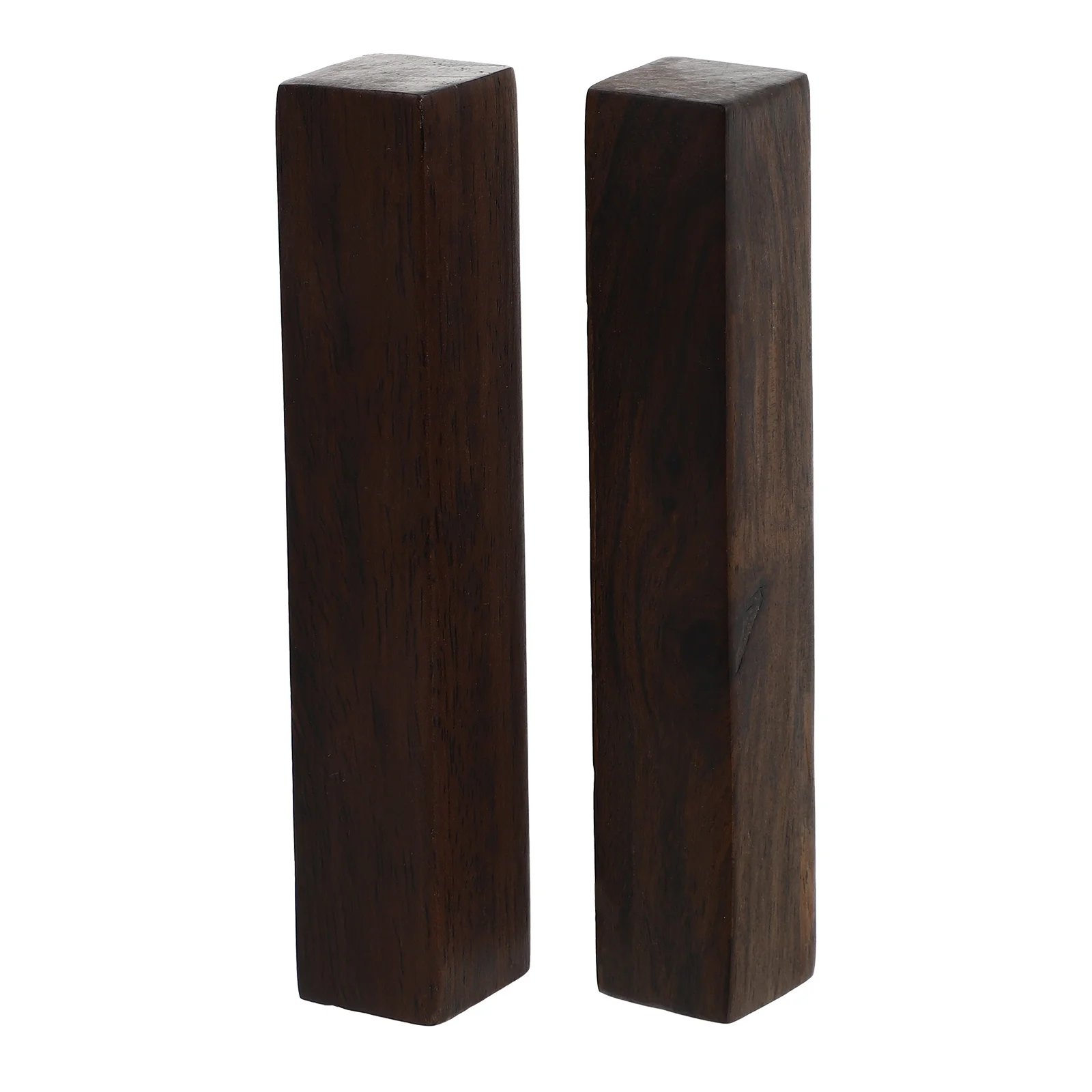 

2 Pcs Wooden Office Marker Black Catalpa Paper Weights Decorative Stationery Supply