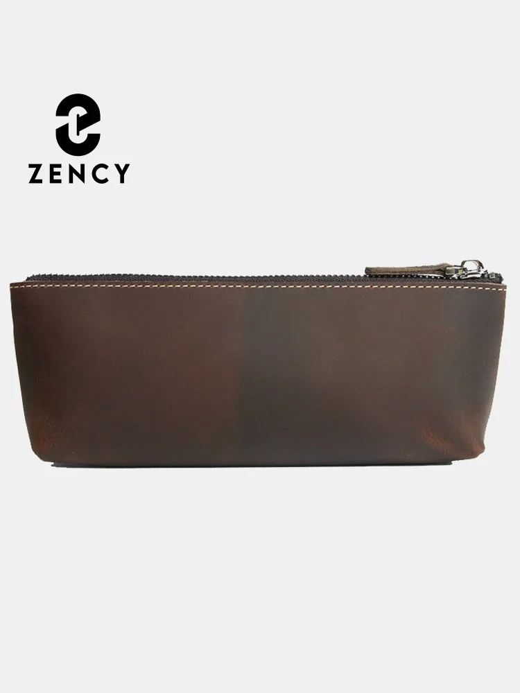 

Zency Cosmetic Pockets Cowhide Leather Long Purse Clutch Multi-function Multiple Card Slots Holders Bags Small Coin Bag Unisex