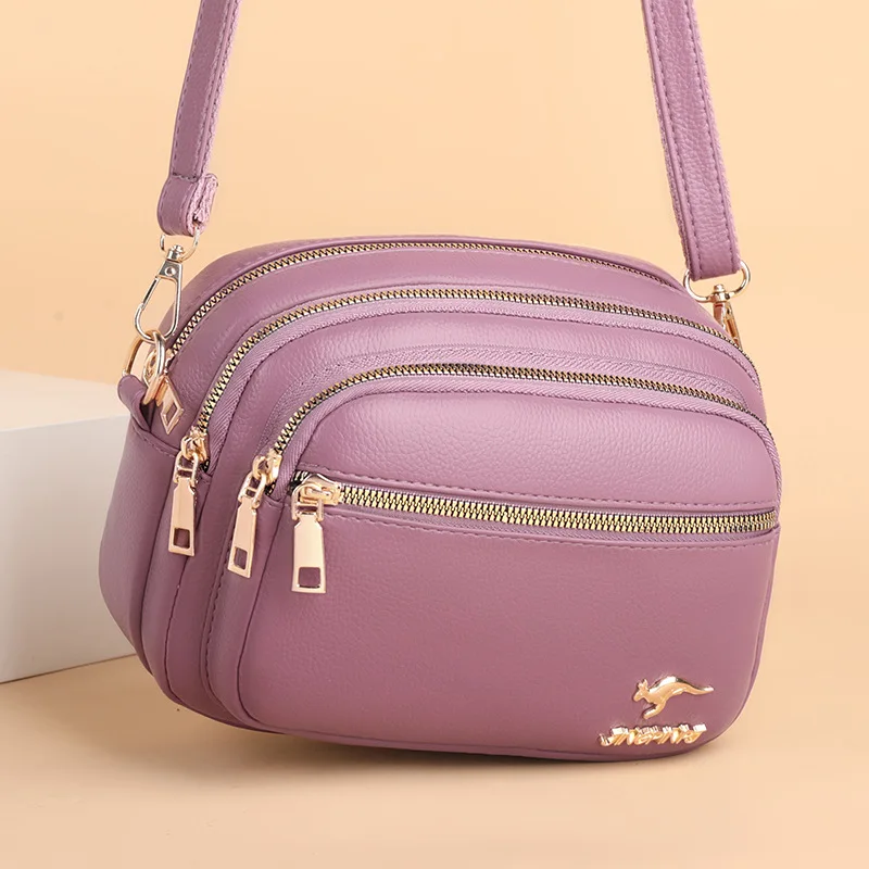 2024 Women New Bag Multi Layered Versatile Single Shoulder Crossbody Bag Multi Pocket Mom Collecting Wallet Cross Border Handbag