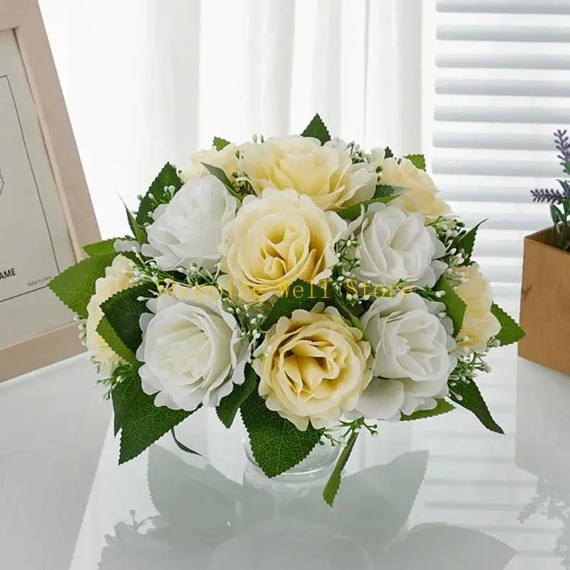 

KX4B Artificial Flower Ball Artificial Rose Flowers for Wedding Party Valentines Day