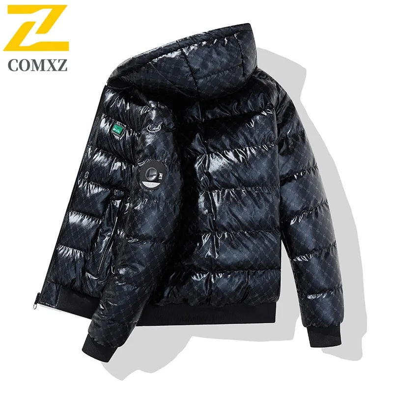 

COMXZ Мужская стеганая куртка толстая теплая стильная снежная походная дизайнерская зимняя куртка лыжная универсальная высококачественная термохлебная куртка